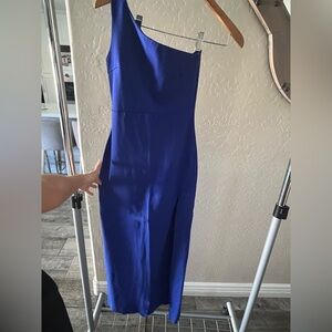 Lulu's Royal Blue One-Shoulder Dress XS